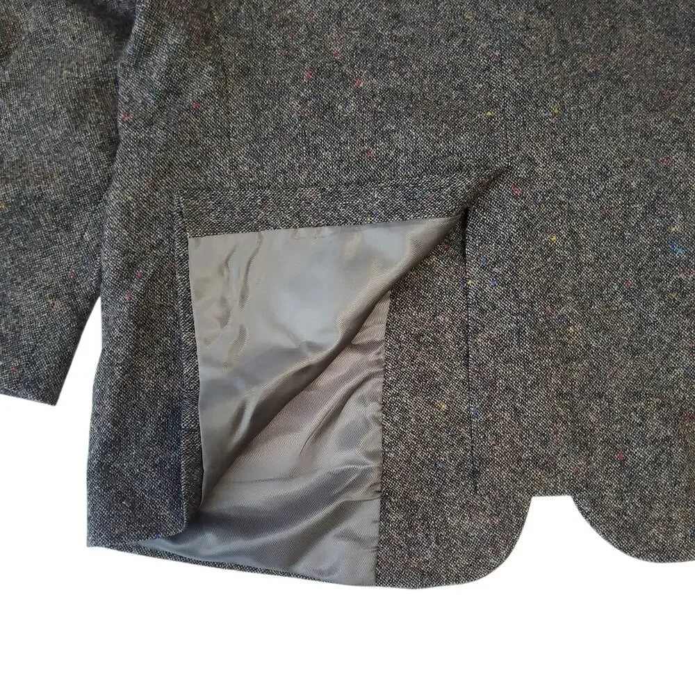 Barrington Ivy Prep 100% Wool Flecked Tweed Blazer Sport Coat Jacket Classic 46S
